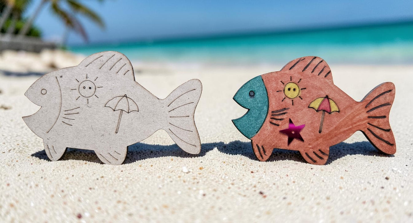 Beach theme - Paint Your Own  Beach Craft Kit