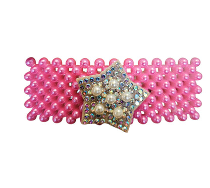 Rhinestone Faux Pearl Heart Hair Clips