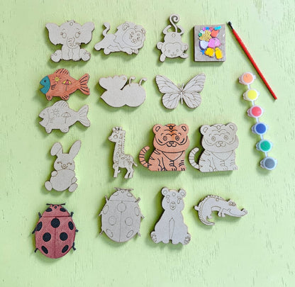 Paint Your Own Wooden Animal Party Craft Kit