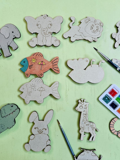 Paint Your Own Wooden Animal Party Craft Kit
