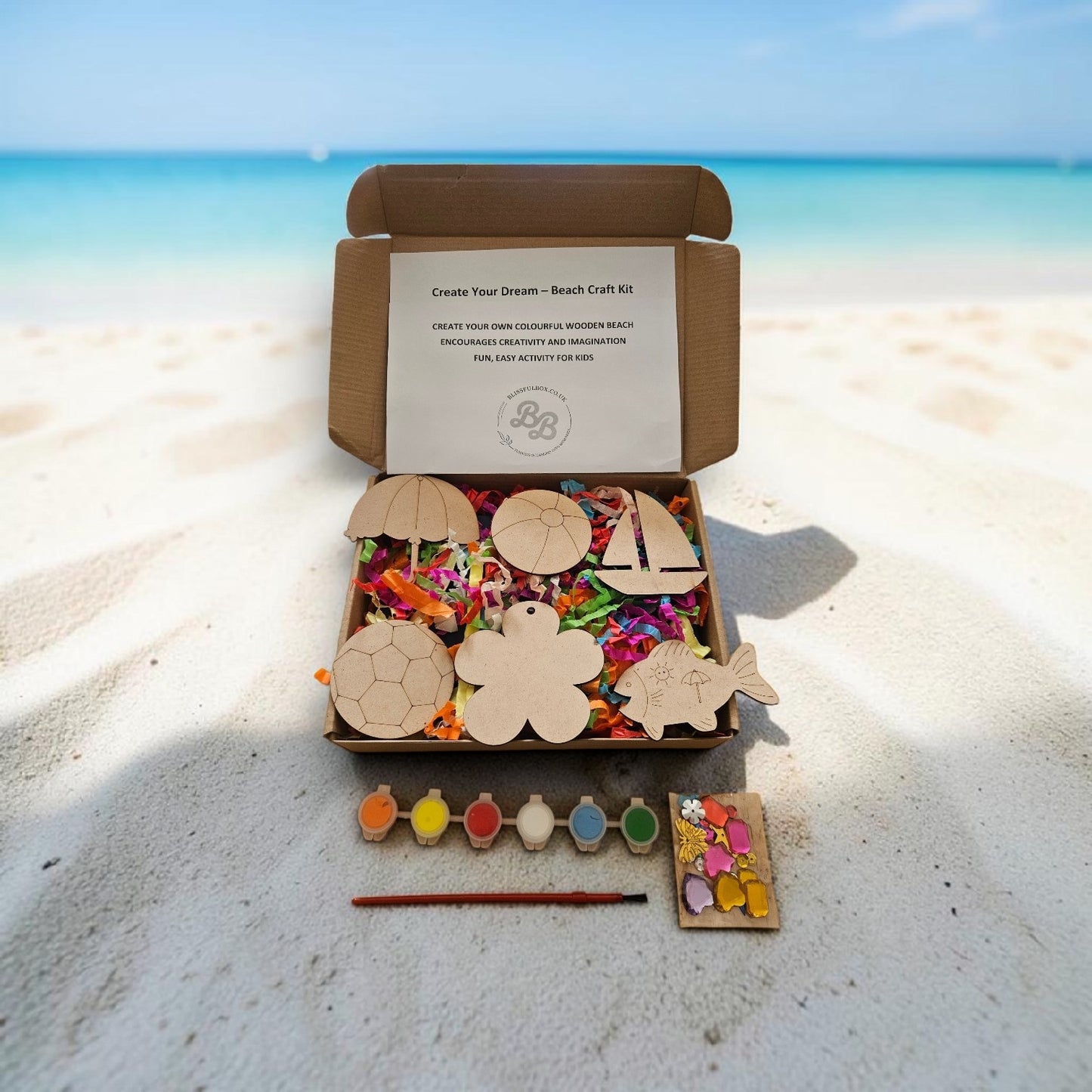 Beach theme - Paint Your Own  Beach Craft Kit