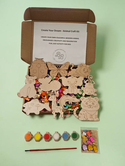 Paint Your Own Wooden Animal Party Craft Kit
