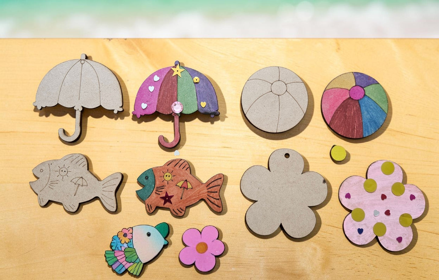 Beach theme - Paint Your Own  Beach Craft Kit