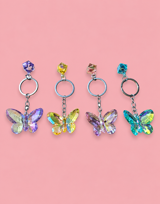 Crystal Butterfly Keychains