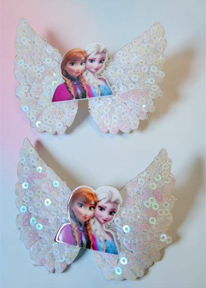 Frozen Hair Clips ,Sequence and Glitter