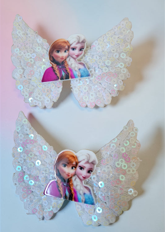 Frozen Hair Clips ,Sequence and Glitter