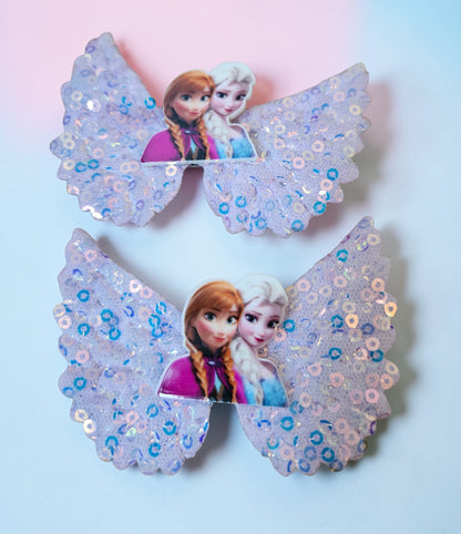 Frozen Hair Clips ,Sequence and Glitter
