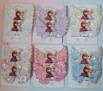 Frozen Hair Clips ,Sequence and Glitter