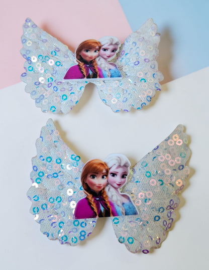 Frozen Hair Clips ,Sequence and Glitter